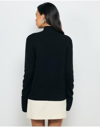 AERE - Nyne Wool Funnel Neck Jumper