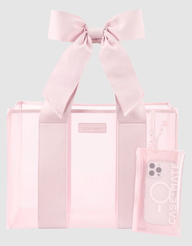Case-Mate - Case-Mate Ballet Pink Bow Tote w/ Phone Pouch