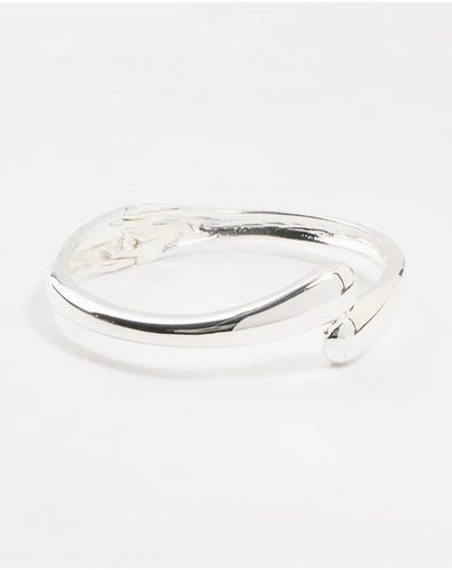 Lovisa - Silver Plated Open Hinge Wrapped Bracelet