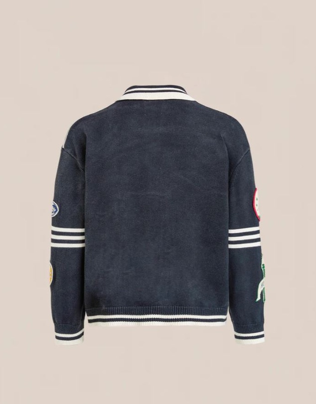 Found - Varsity Patch Collared Cardigan