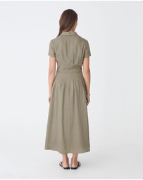 Forcast - Sophie Pleat Waist Linen Dress