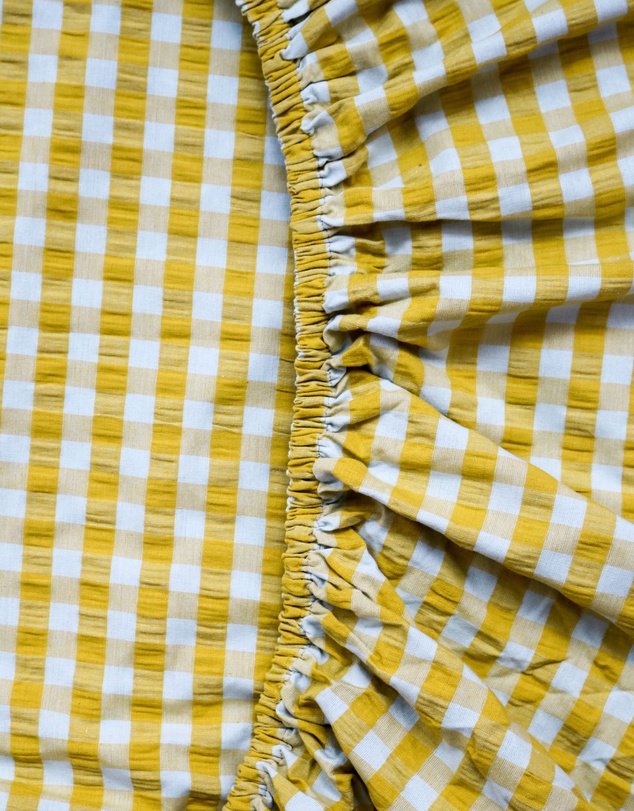 Mosey Me - Citrus Seersucker Fitted Sheet