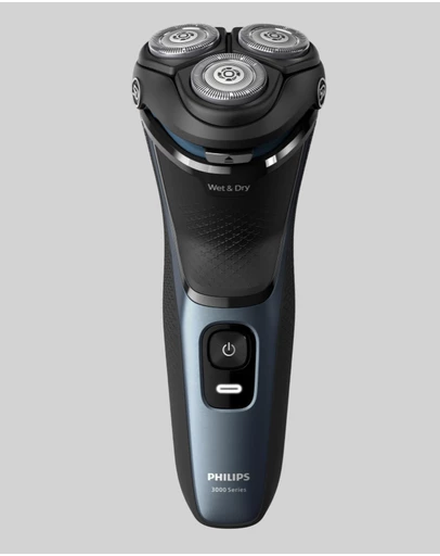 Philips - Philips Shaver Series 3000, 5D Pivot & Flex Heads, Wet & Dry, Pop-Up Trimmer, Anti-corrosion Deep Blue
