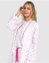 Sant And Abel - Women's Pink Palm Tree Robe
