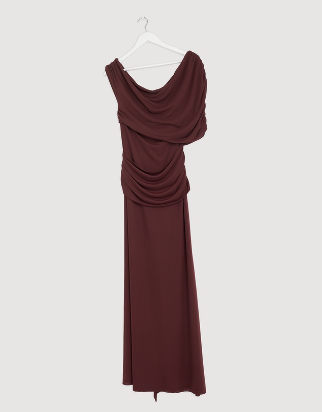 Revibe - Repaired CHANCERY Margot One Shoulder Drape Maxi Dress - AU 16