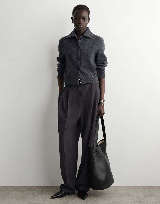 COS - Ribbed-Collar Boiled Merino Wool Jacket