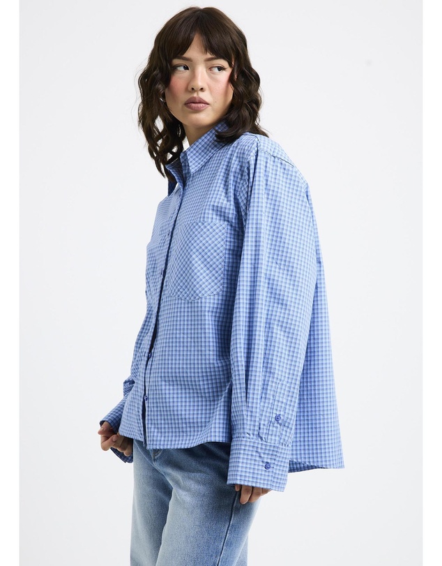 Subtitled - Savannah Plaid Long Sleeve Oversized Shirt