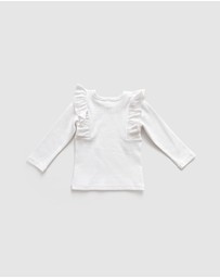 WITH LOVE FOR KIDS - Shimmy Thick Ribbed Long Sleeve Top - Kids