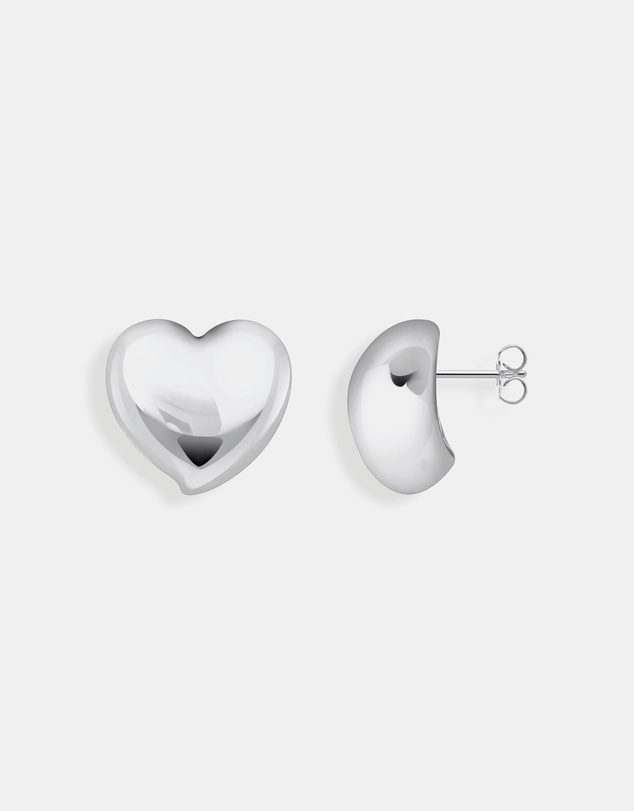 THOMAS SABO - Ear studs in heart-shape silver