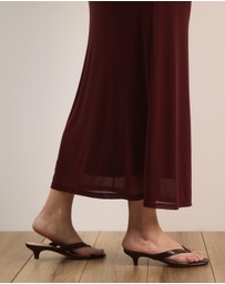Atmos&Here Curvy - Ruby Mesh Midi Dress With Cap Sleeves