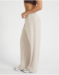 All Fenix - Soft Luxury Pin Tuck Wide Leg Track Pant