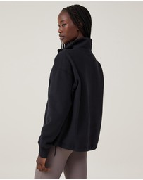 Cotton On Body Active - Plush Essential Half Zip Jumper