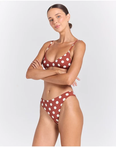 Poolside Paradiso - Seaside Tropics Bikini Bottom - Sienna