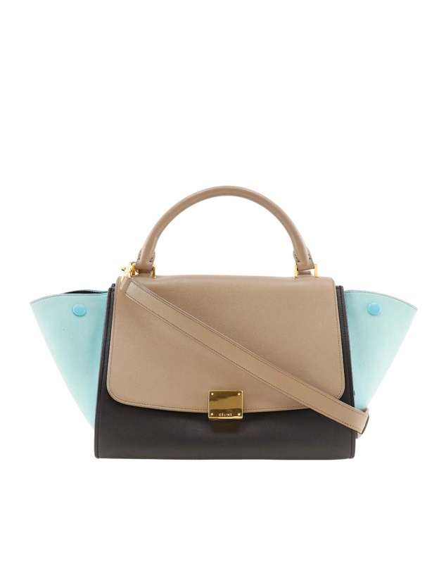 Pre-Loved by Azura Reborn - Pre-Loved Small Tricolor Leather Trapeze Satchel