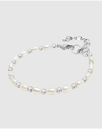 Nialaya Jewellery - Men's Baroque Pearl Bracelet