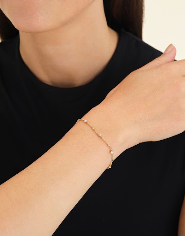 Rosefield - Multi Crystal Gold-Tone Bracelet