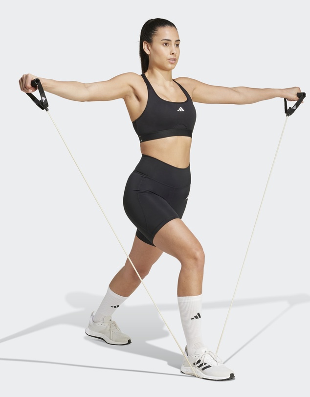 adidas Performance - Optimé Essentials Stash Pocket 7-Inch Short Leggings Womens