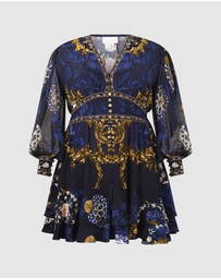 Camilla - Button Front Frill Dress