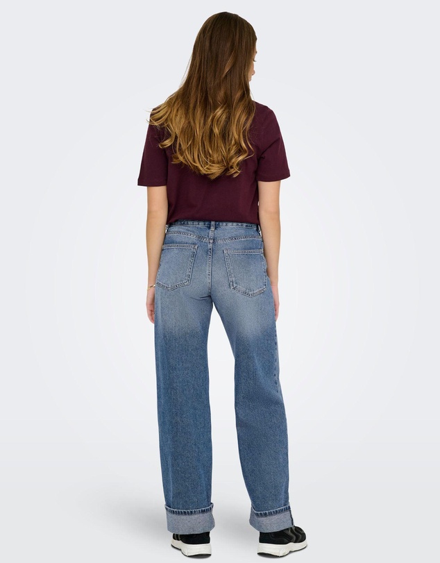 ONLY - Ella Wide Leg Fold Up Jeans