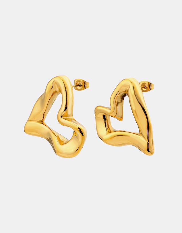 Zoe Olivia - Waterproof Organic Heart Stud Earrings