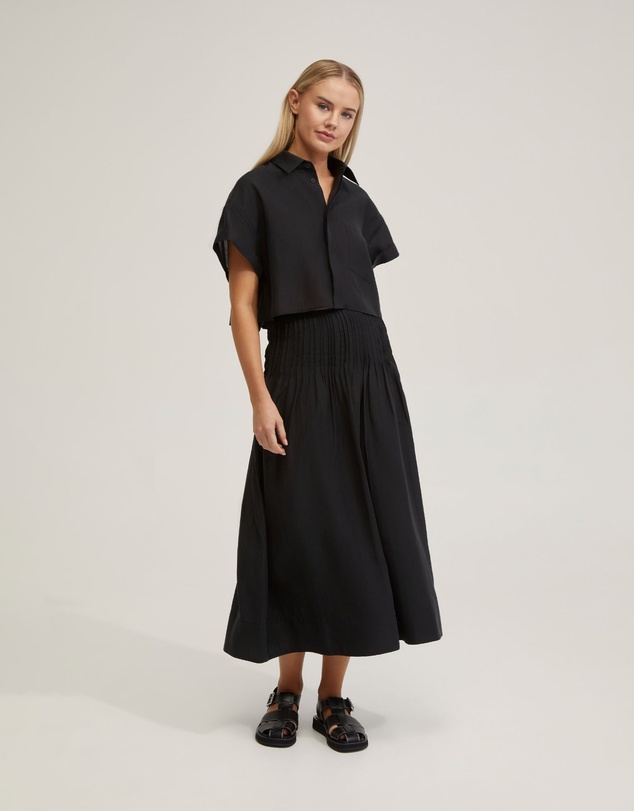 Oxford - Astra Pin-Tuck Skirt