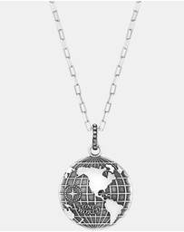 Dower & Hall - Men's One World Talisman Necklace In Sterling Silver