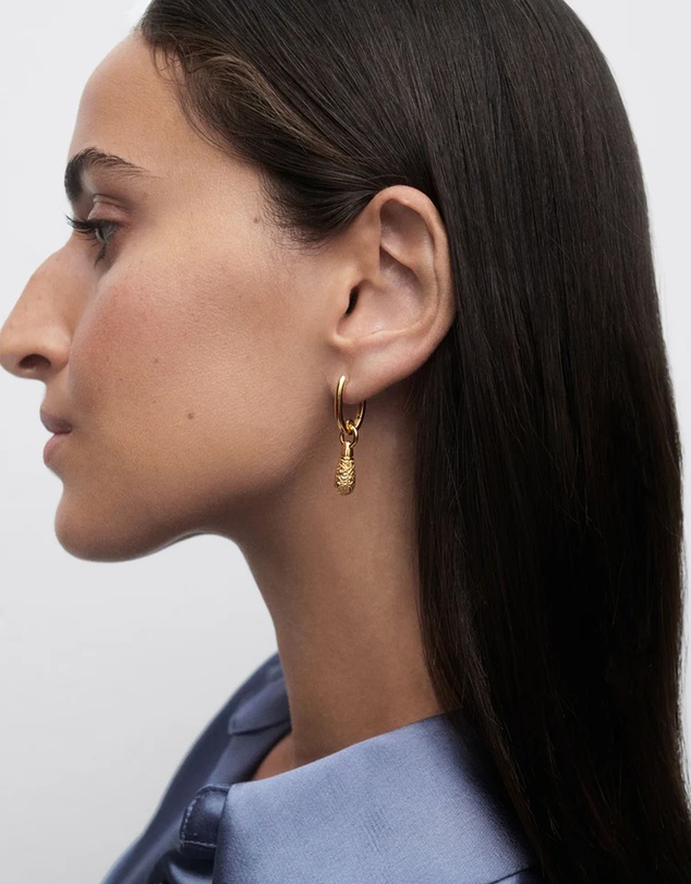 PDPAOLA - Popcorn Jupiter Single Hoop Earring