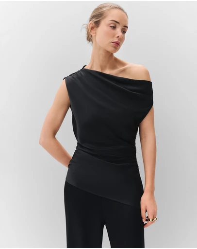 UNISON - Satin Off Shoulder Top