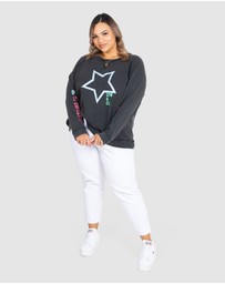 Love Your Wardrobe - LYW & Co Multi Print Sweat Top