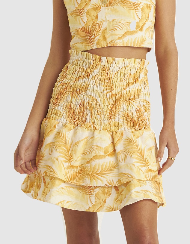 Zerafima - Saffron Leaf Tiered Skirt