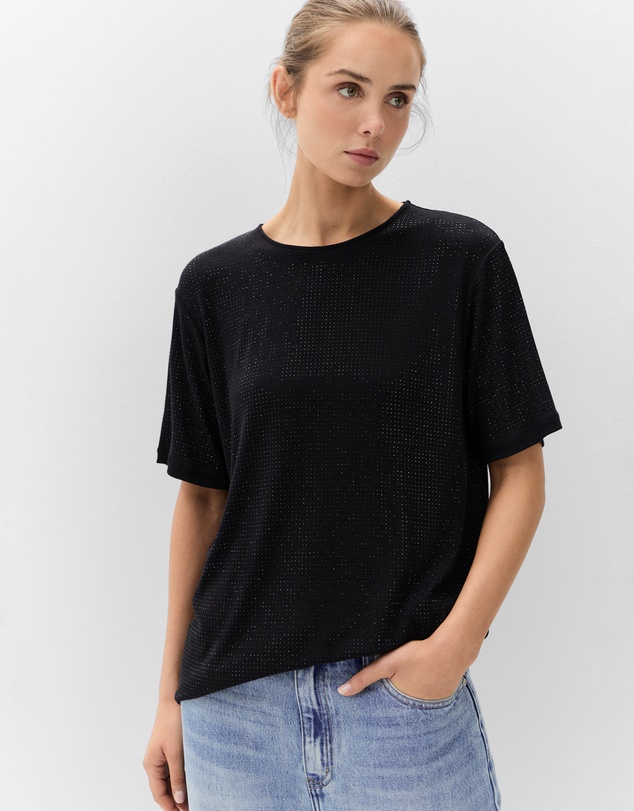UNISON - Metallic Crew Tee