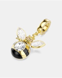 Swarovski - Idyllia charm, Mixed cuts, Bee, Multicoloured, Gold-tone plated