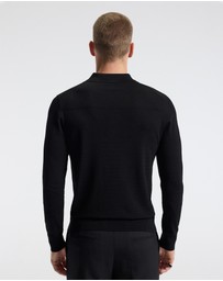 Calibre - Long Sleeve Tech Knit Polo Black