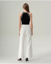 IDA+S - Eleanor White Wide Leg Jeans