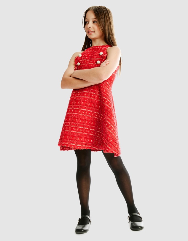 Bardot Junior - Roma Boucle Dress - Kids-Teens