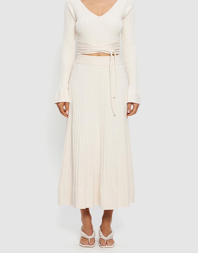 KIVARI - Daphne Rib Knit Skirt