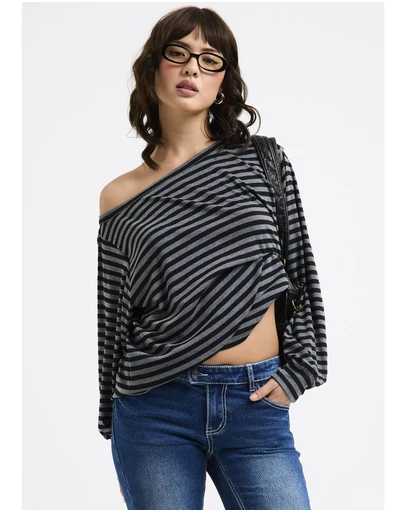 Neon Hart - Dylan One Shoulder Long Sleeve Top