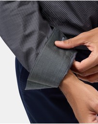 Brooksfield - Dot Print Reg Fit Stretch Business Shirt
