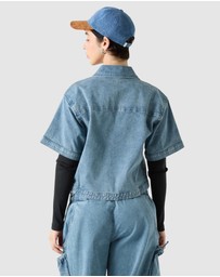 GUESS Originals - GUESS Originals Cropped Zipped Shirt
