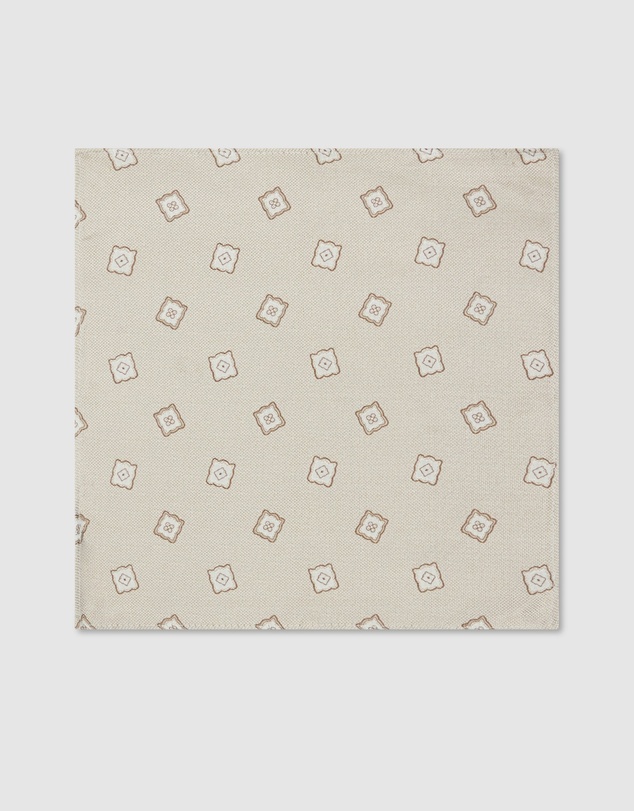 Tarocash - Gilbey Geo Silk Pocket Square