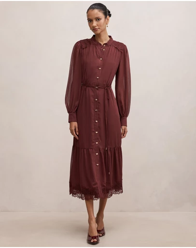 Forever New Petite - Hallie Petite Lace Midi Dress