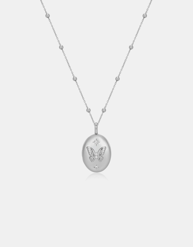 Ania Haie - Silver Butterfly Locket Necklace