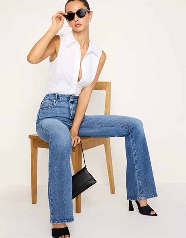 Good American - Soft Tech Good Classic Bootcut Jeans