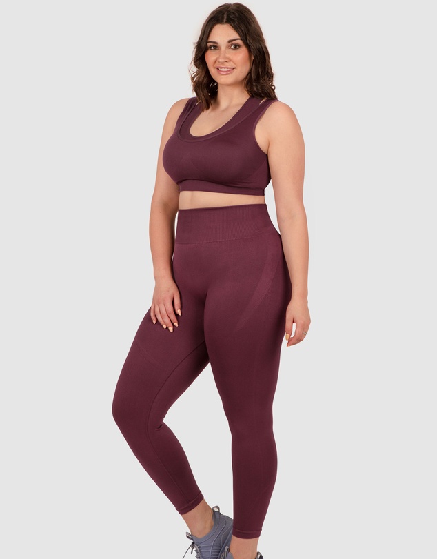 B Free Intimate Apparel - Double Racer Seamless Padded Sports Bra (B-C-D-DD-E-F-G-H) Cup