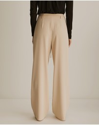 Atmos&Here - Elena Belted Wide Leg Pants