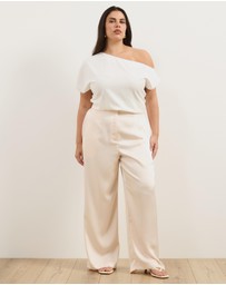 Atmos&Here Curvy - Safffy Satin Pants