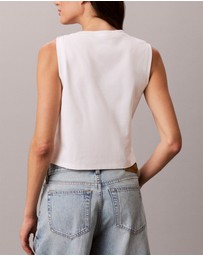 Calvin Klein Jeans - Cooling Jersey Twist Shoulder Tank Top
