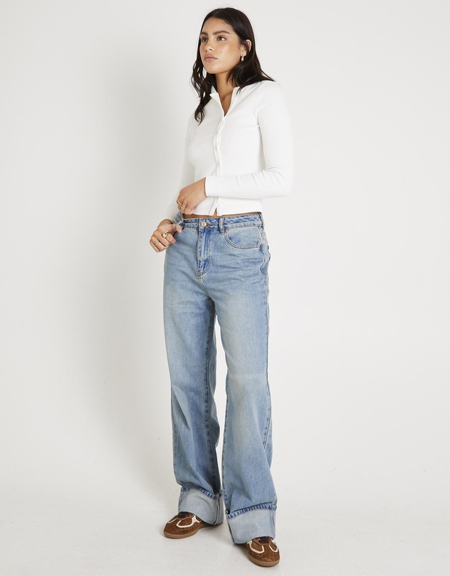 Subtitled - Demi Fold Hem Denim Jeans