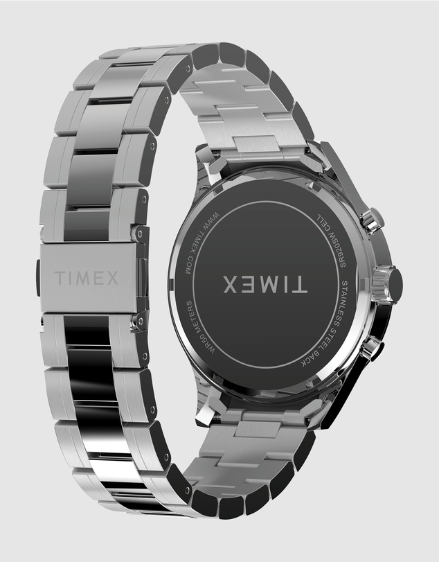 TIMEX - Men's Dress Chronograph 43mm Stainless Steel Bracelet Watch 