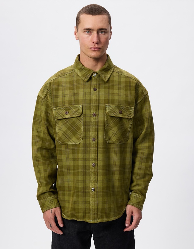 Scotch & Soda - Washed Denim Checked Overshirt